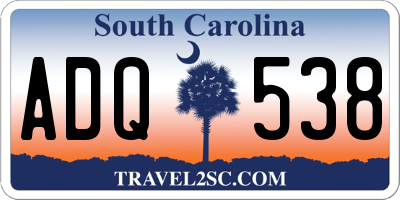 SC license plate ADQ538