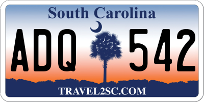 SC license plate ADQ542