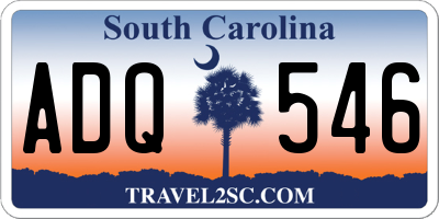 SC license plate ADQ546