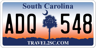 SC license plate ADQ548