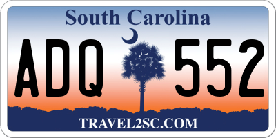 SC license plate ADQ552