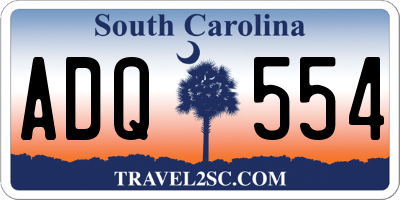 SC license plate ADQ554