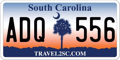 SC license plate ADQ556