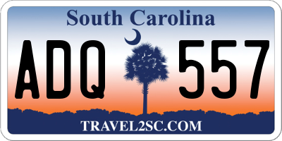 SC license plate ADQ557