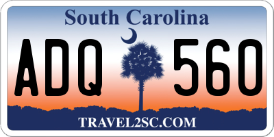 SC license plate ADQ560