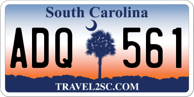 SC license plate ADQ561