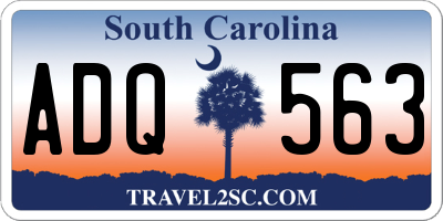 SC license plate ADQ563