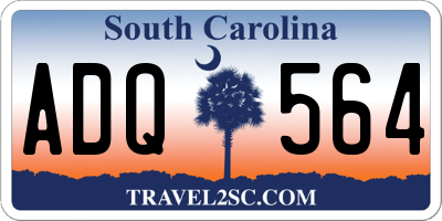 SC license plate ADQ564