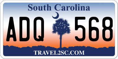 SC license plate ADQ568