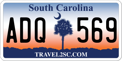 SC license plate ADQ569