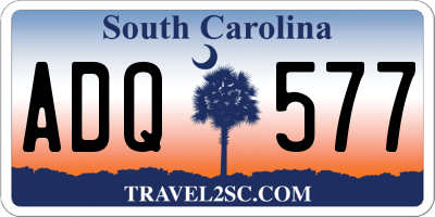 SC license plate ADQ577