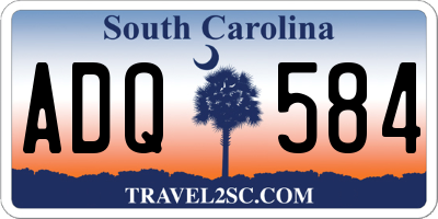 SC license plate ADQ584