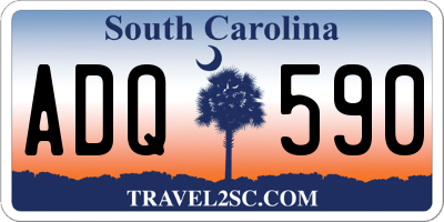 SC license plate ADQ590