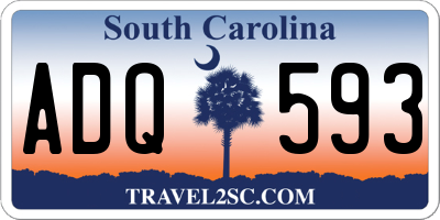 SC license plate ADQ593