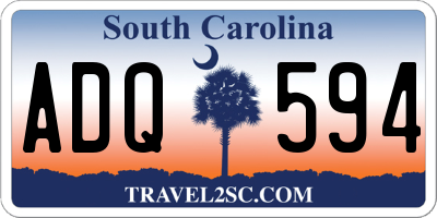 SC license plate ADQ594