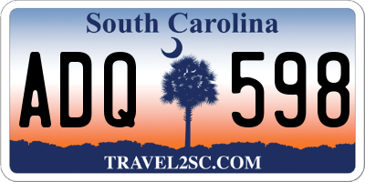 SC license plate ADQ598