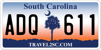 SC license plate ADQ611