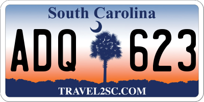 SC license plate ADQ623