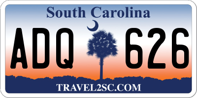 SC license plate ADQ626