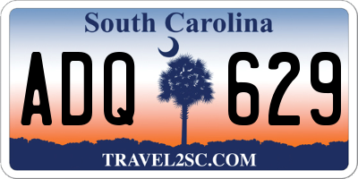 SC license plate ADQ629