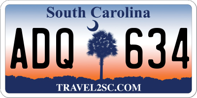SC license plate ADQ634