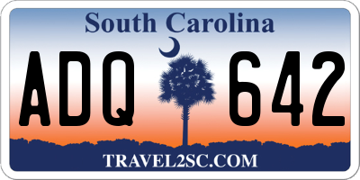 SC license plate ADQ642