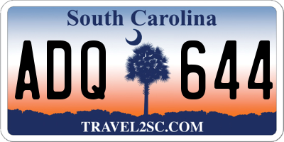 SC license plate ADQ644