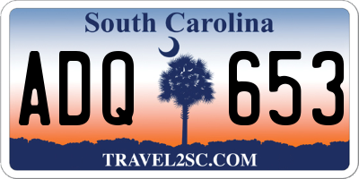 SC license plate ADQ653