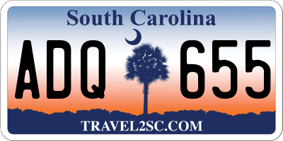 SC license plate ADQ655