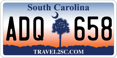 SC license plate ADQ658