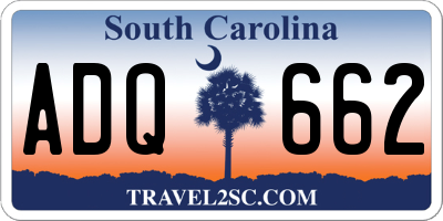 SC license plate ADQ662