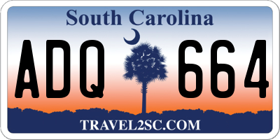 SC license plate ADQ664