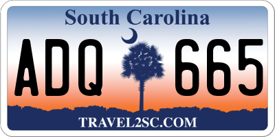 SC license plate ADQ665