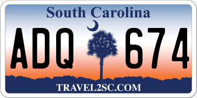 SC license plate ADQ674