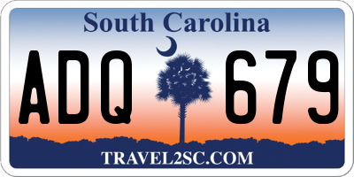 SC license plate ADQ679