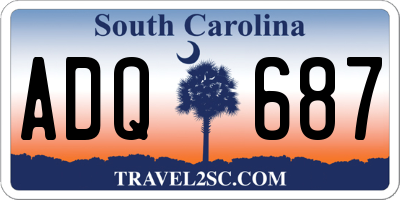 SC license plate ADQ687