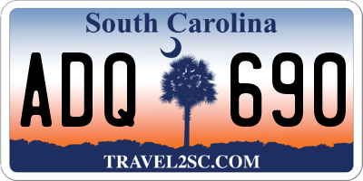 SC license plate ADQ690