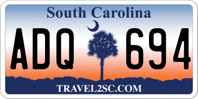 SC license plate ADQ694