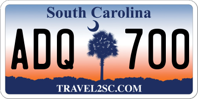 SC license plate ADQ700