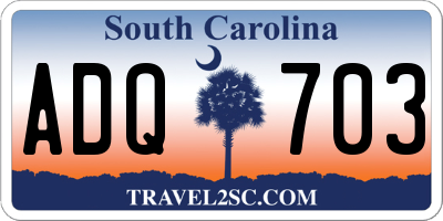 SC license plate ADQ703