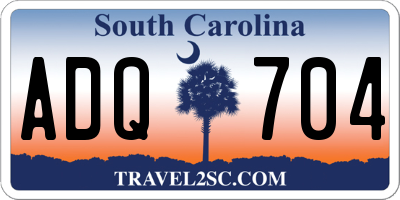 SC license plate ADQ704