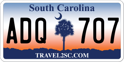 SC license plate ADQ707