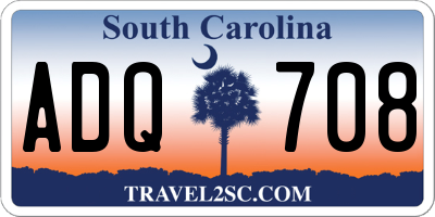 SC license plate ADQ708