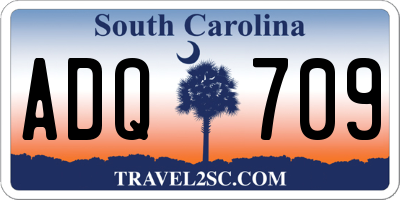 SC license plate ADQ709