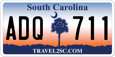 SC license plate ADQ711