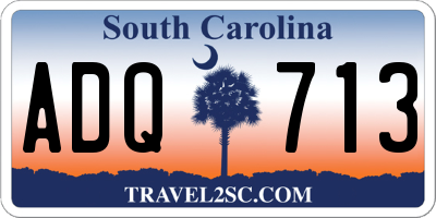 SC license plate ADQ713