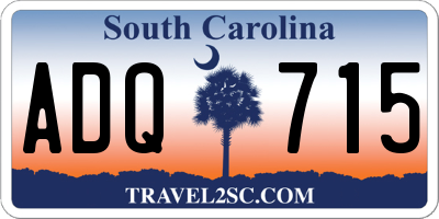SC license plate ADQ715