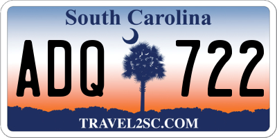 SC license plate ADQ722