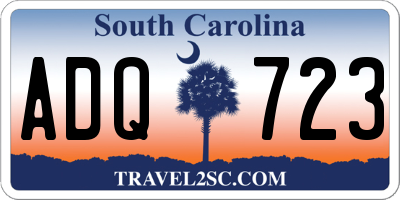 SC license plate ADQ723