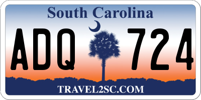 SC license plate ADQ724